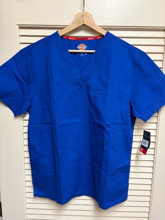 Dickies Tops - Dickies EDS Signature Scrub Top Unisex Small Blue V Neck Medical Hospital Clinic